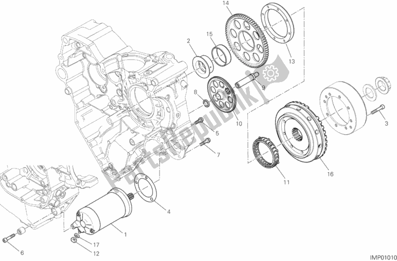 All parts for the Electric Starting And Ignition of the Ducati Diavel Xdiavel S Thailand 1260 2017